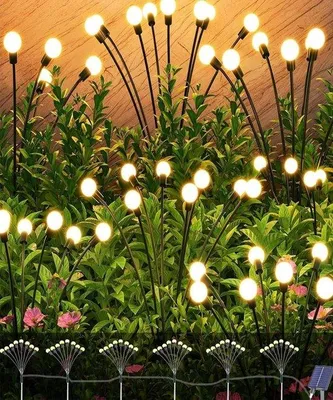 Image de Éclairage solaire : lot de 6 lampes solaires « lucioles » avec télécommande - 8 modes, étanches, pour terrasse