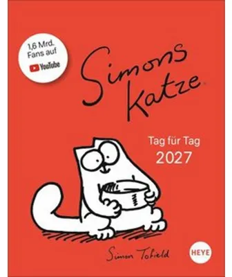 Image de Simons Katze : Calendrier de l'avent 2027. Un calendrier à détacher pour tous les fans de Simons Katze. Calendrier de bureau 2027 avec des scènes amusantes tirées du quotidien typique de Simons Katze. Peut également être accroché au mur.