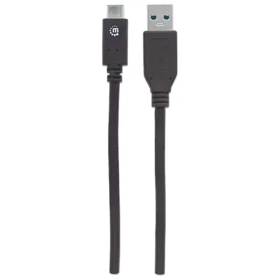 Produktbild von MANHATTAN USB Kabel 3.1 C -> A St/Bu  1.00m schwarz