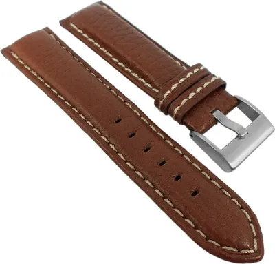 Produktbild von Eulit Imola XL | Uhrenarmband Rindsleder braun mit Kontrastnaht 35087, Stegbreite:20mm