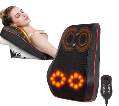 Image de Appareil de massage du dos, massage par pétrissage 3D, chaleur réglable, A