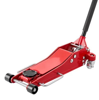 Zdjęcie produktu dla SucceBuy Hydrauliczny podnośnik manewrowy o udźwigu 3 t, aluminiowy podnośnik z podwójnym tłokiem i szybką pompą, odpowiedni do samochodów sportowych, SUV-ów i pickupów, zakres podnoszenia 85-515 mm, czerwony