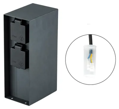 Produktbild von EVN Energieverteiler 4-fach 230416 Edelstahl pulverbeschichtet