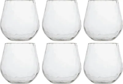 Produktbild von Wasserglas Set 6 Stück, unzerbrechlich - hammered