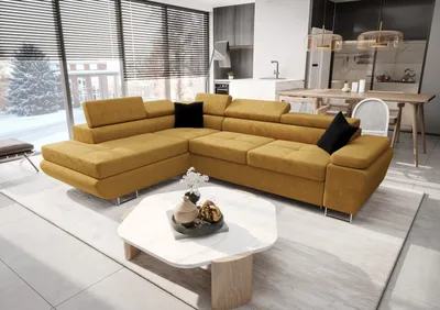 Produktbild von Ecksofa 272 cm Gelb Links Kronos 01 Kongo RBN04