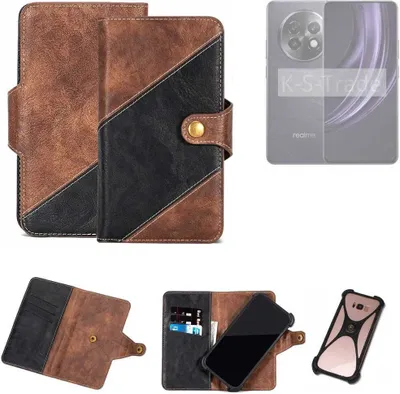Produktbild von K-S-Trade Handyhülle Schutzhülle Bookstyle Case kompatibel mit Realme 13 5G Klapphülle Cover Hülle Schutztasche 1x