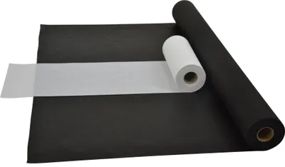 Produktbild von Sensalux Kombi-Set 1 Tischdeckenrolle 1m x 25m schwarz + Tischläufer 30cm weiß