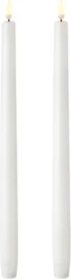 Produktbild von UYUNI Lighting LED Stabkerzen Taper 2er Set 2,3 x 35 cm weiß