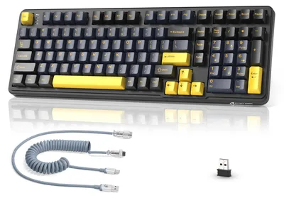 Produktbild von Mechanische Tastatur, kabellos, 98%-Layout – 102 Tasten, RGB-Beleuchtung – für PC und Laptop