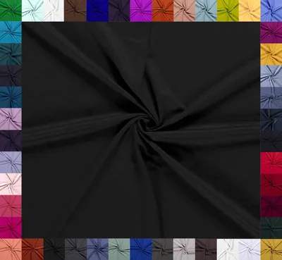 Locker drapiertes, elastisches Baumwoll-Jersey-Gewebe in Schwarz, 8 % Elasthan, Öko-Tex Klasse 1, Meterware für Bekleidung.
