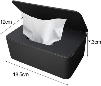 Feuchttuchspender für zu Hause - Trocken/Nass - Seidenpapier - Staubfrei - Aufbewahrungsbox - Abdeckung mit Deckel