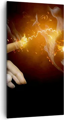 Produktbild von Bild auf Leinwand - Leinwandbild - Hand Licht Flammen - 55x100cm - Wand Bild - Wanddeko - Leinwanddruck - Bilder - Kunstdruck - Wanddekoration - Leinwand bilder - Wandkunst - PA55x100-0193