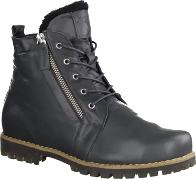 Produktbild von Andrea Conti 034606 Damenboots, gefüttert, Leder, Schiefer (Grau) Wechselfußbett - Damenschuhe Top Trends, Grau, leder, absatzhöhe: 15 mm