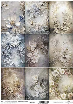 Immagine prodotto di Set di etichette Scrapbooking 0303 -0307 Fiori, collage, bouquet