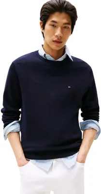 Produktbild von Tommy Hilfiger 8720111292638, Erwachsener, Männlich, Pullover, Navy, Blau, Rundhals, Langärmlig