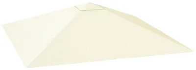 Produktbild von Ersatzdach für Pavillon 3 x 3 m wasserabweisend Pavillondach UPF30+ Ersatzbezug Oxford-Stoff, 370 g/m², Cremeweiß