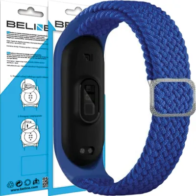Produktbild von Beline Pasek Mi Band 7/6/5 Textile Niebieski/Blue