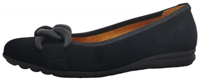 Image de Gabor Comfort : Ballerines pour femmes, couleur noire, style décontracté