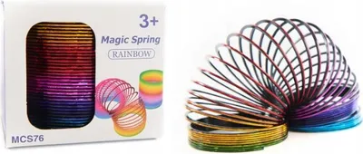 Produktbild von Magische Spirale 7cm Bunt - Regenbogen Treppenläufer & Geschicklichkeitsspiel