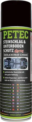 Produktbild von Petec Steinschlag Unterbodenschutz schwarz Kautschuk überlackierbar 500ml 73250