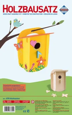 Produktbild von Pebaro Holzbausatz Nistkasten - kreatives Bastelset für Kinder