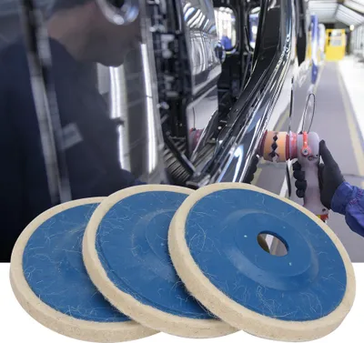 Image de Roue de laine angulaire pratique et populaire Roue de polissage en laine de 4 pouces Disque de feutre de polissage 3 pièces