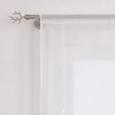 Produktbild von Joyswahl Raffrollo Raffgardinen mit Tunnelzug Bändchenrollo Voile Küche Gardinen Unifarbig Vorhang Transparent, Weiß BxH 80x155cm