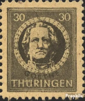 Produktbild von Briefmarken Sowjetische Zone (All.Bes.) 1945 Mi 99IV, Ü mit Aufstrich (Feld 28) postfrisch Thüringen