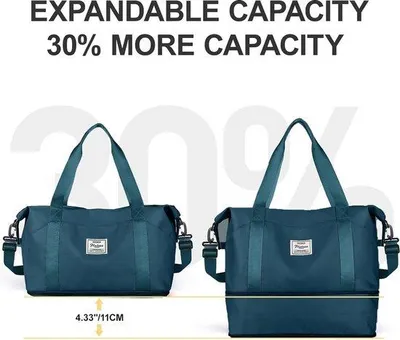 Produktbild von Famanu Reisetasche Sporttasche 40x20x25 cm - Pauwblau
