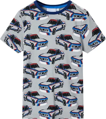Produktbild von vidaXL Kinderpyjama mit Kurzen Ärmeln Grau 128
