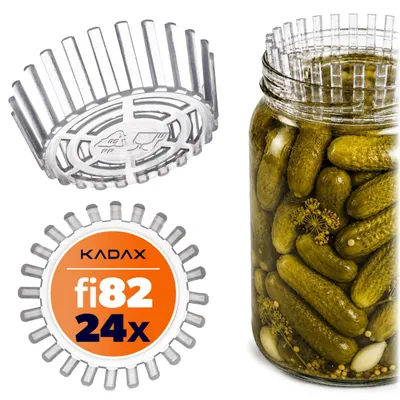 Produktbild von KADAX Gärgewicht für Einmachgläser "Altedo", Kunststoff Gärdeckel, Küchenzubehör, 82 mm, 24 Stück
