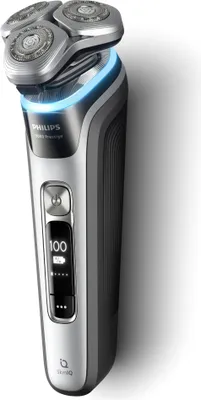 Produktbild von Philips i9000 Prestige XP9204/30 Elektrischer Nass- und Trockenrasierer mit SkinIQ, Rotationstrasierer, Silber, Triple-Action Lift & Cut System; Dual SteelPrecision blades, Edelstahl, LED, GroomTribe; Connects via Bluetooth