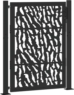 Immagine prodotto di Cancello da giardino nero 100x125 cm in acciaio con design a traliccio