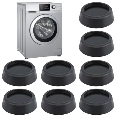 Image de Amortisseur machine à laver - Noir - 8 pièces - Pieds anti-vibrations