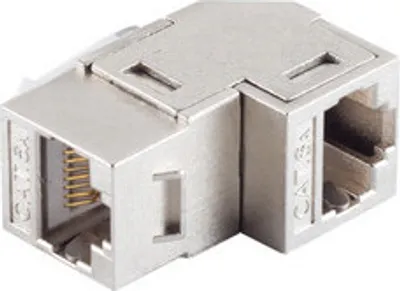 Produktbild von Netzwerk Adapter-Keystone RJ45 Verbinder, CAT 6A, Winkel, STP