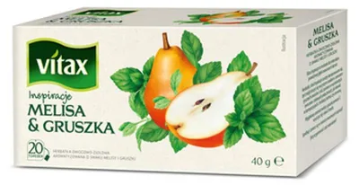 Immagine prodotto di Herbata owocowo-ziołowa melisa gruszka Vitax Inspirations 20 torebek