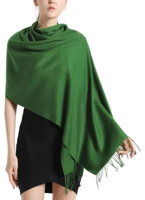 Obrázok produktu pre Šál Pashmina, dámsky, 70 x 200 cm, smaragdová zelená, viskóza