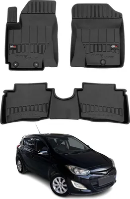 Image de 2008-2014 Hyundai i20 Tapis de sol TPE noir 3 pièces