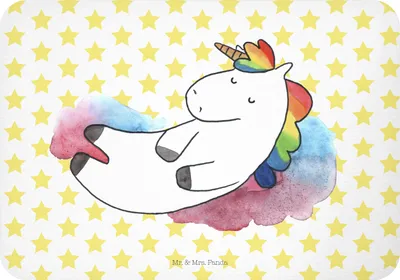 Produktbild von Mr. & Mrs. Panda Kühlschrankmagnet Einhorn Wolke 7 - Weiß - Geschenk, Pinnwandmagnet, Einhörner, magnet, Lustig, Notizhalter, Unicorn, tafelmagnet, haftmagnet, Witzig