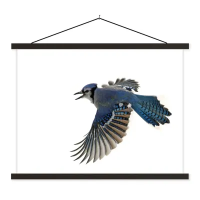 Produktbild von MuchoWow® Textilposter Vogel - Federn - Weiß 40x30 cm mit schwarzem Rahmen - Dekorationen