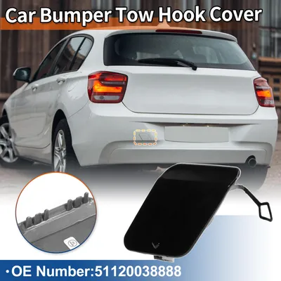 Image de Cache De Crochet De Remorquage Arriššre De Voiture Noir Pour Bmw SšŠrie 1 F20 F21 2011-2015 No.51120038888 - Pack De 1
