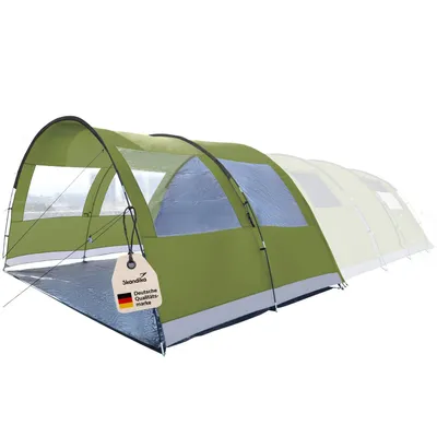 Produktbild von Skandika Vorzelt für Tunnelzelt Gotland 6 Protect | Canopy für Zelt, 2-6 Personen, 450 × 290 × 210 cm, wasserfest 5000 mm, mit Boden | Vordach