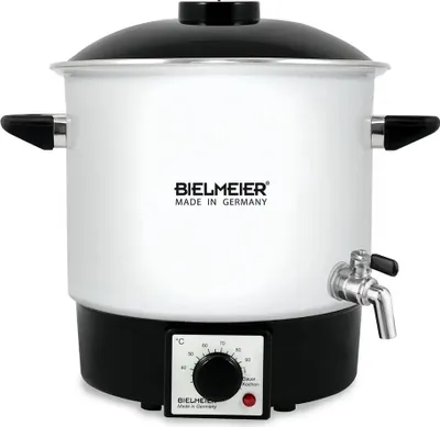 Produktbild von BIELMEIER Einkochautomat Emaille weiß 9 Liter Auslaufhahn 1000 Watt BHG 980.2