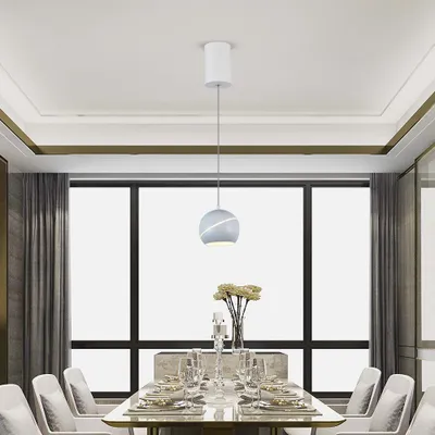 Immagine prodotto di V-TAC VT-7796 Lampadario LED 8.5W a sospensione forma campana in metallo bianco 12cm regolabile 3000K - 7999