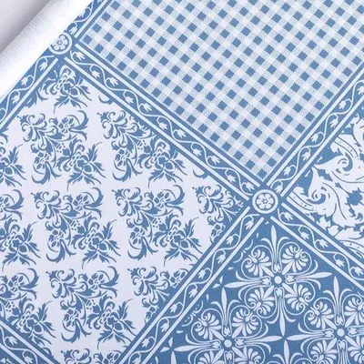 Image de Nappe en tissu gris-bleu, carrée, 140 x 180 cm, lavable en machine