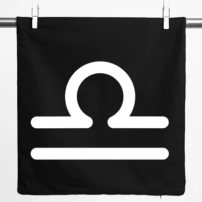 Produktbild von Huuraa Kissenbezug Waage Sternzeichen Zeichen 40x40cm Black Baumwolle Dekokissenbezug Geschenkidee