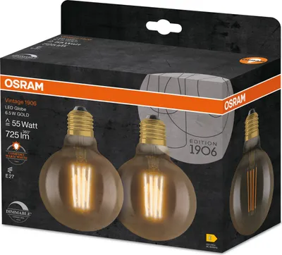 Immagine prodotto di LEDVANCE Lampadina LED Vintage 1906 Luce calda comfort 2400 K 6,5 W E27 E