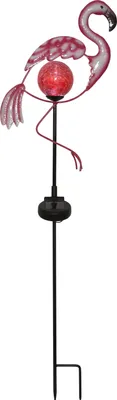 Produktbild von LED-Solarstab 'Flamingo', rosa Metal, Glaskugel