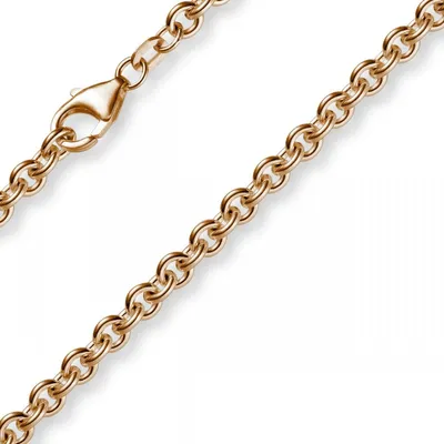 Produktbild von 4,6mm Kette Collier Rundankerkette aus 585 Gold Rotgold, 60cm Uni