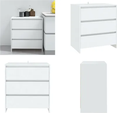 Produktbild von vidaXL Sideboard Weiß 70x41x75 cm Holzwerkstoff - Sideboard - Sideboards - Buffet Sideboard - Stauschrank